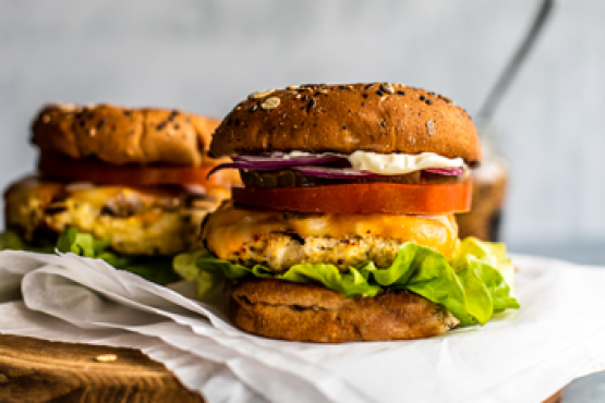 Chicken Patty Burger with double cheese